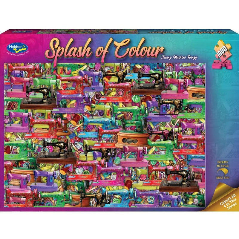 Puzzle - Splash of Colour, 1000pc (Sewing Machine Frenzy)