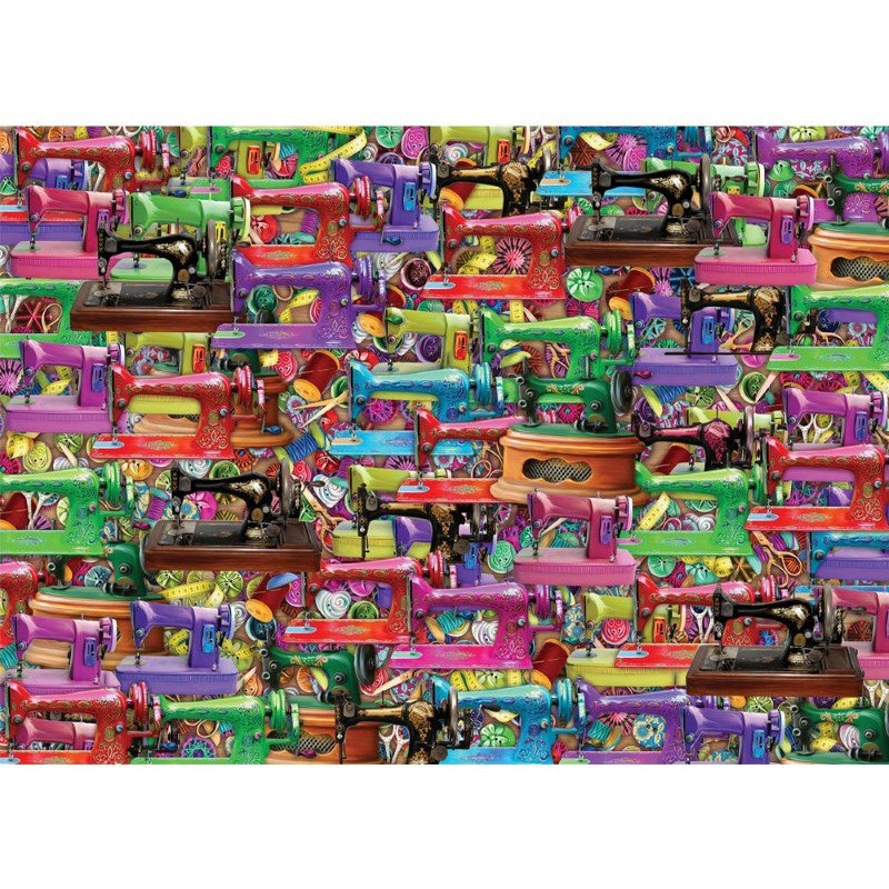 Puzzle - Splash of Colour, 1000pc (Sewing Machine Frenzy)