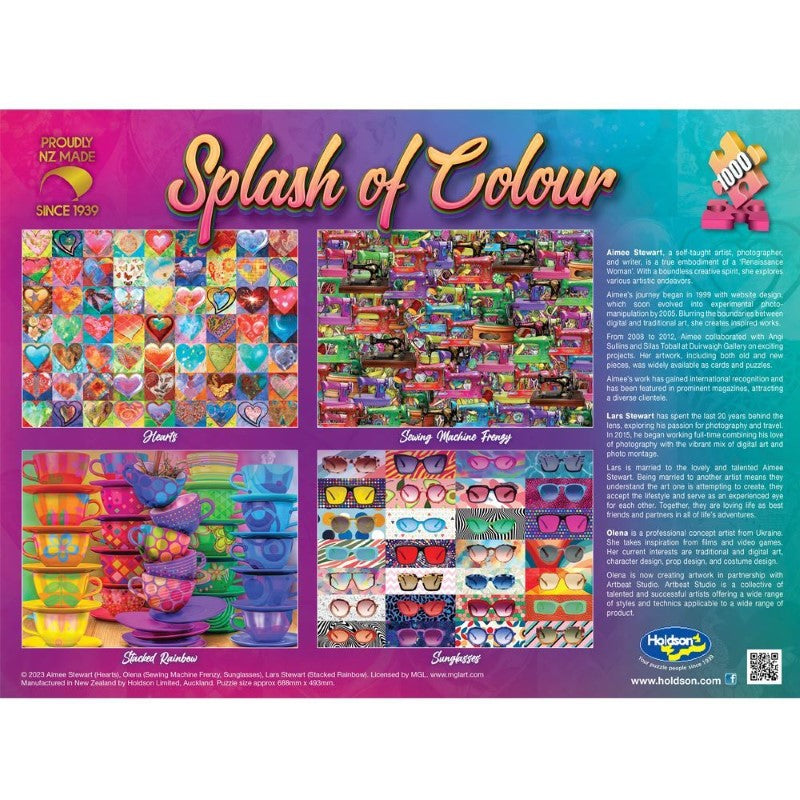 Puzzle - Splash of Colour, 1000pc (Stacked Rainbow)