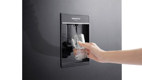 Bottom Mount Fridge Freezer with Water Dispenser - Panasonic 377L (Black/SS)