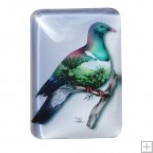 Sophie Blokker Kiwiana Glass Magnet - Wood Pigeon