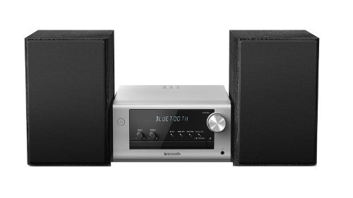 Sleek Panasonic SC-PM700GNS wireless micro system with 80W output, Bluetooth streaming, CD player, and advanced audio technology.