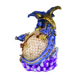 Ornament - Dragons on Egg with Crystal (17.5cm)