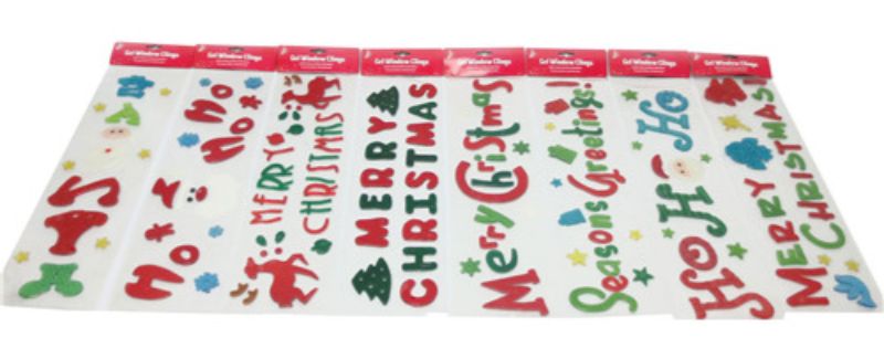 Gel Window Stickers (Set Of 6 Assorted)