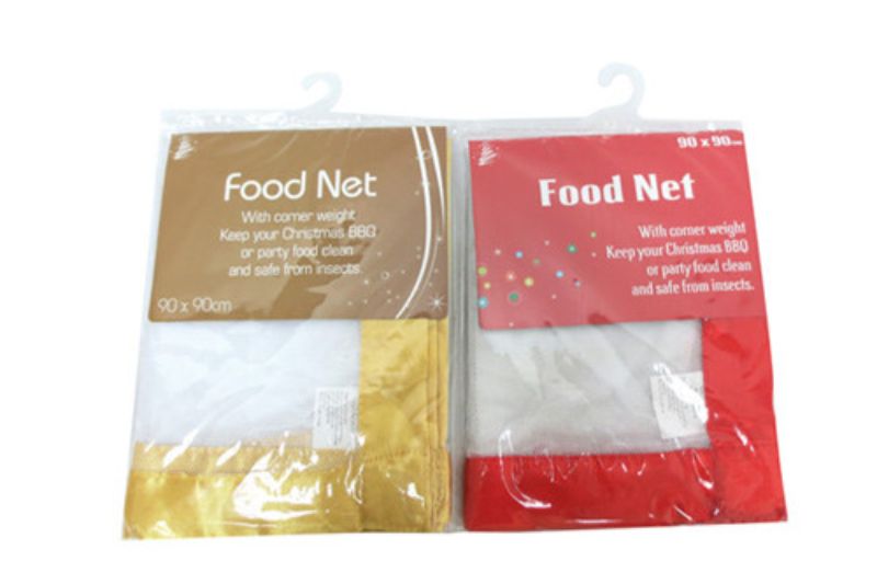 Food Net White With Red Trim - 90cm (Set Of 3 Assorted)