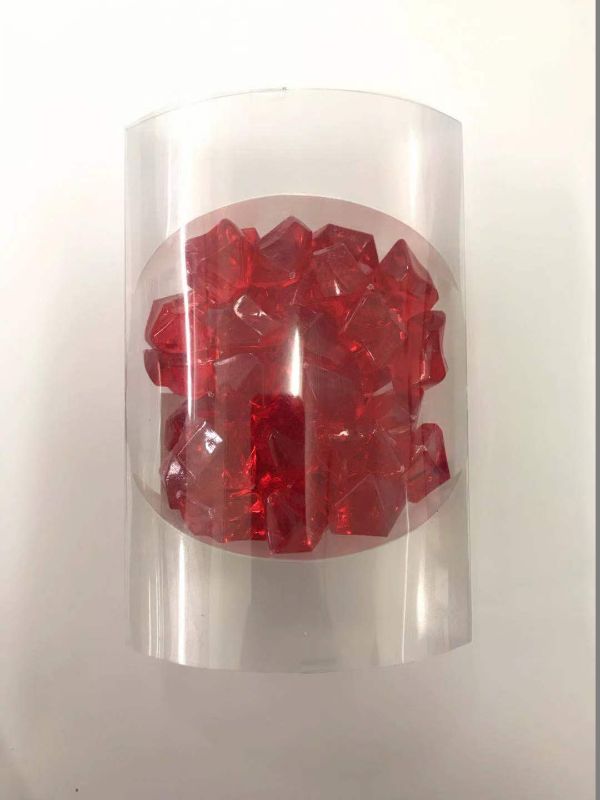 Solid Plastic Cystals - Red (Set Of 12)