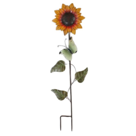 Bright yellow sunflower garden stake measuring 4x28x96 cm, perfect for adding a cheerful touch to your garden.