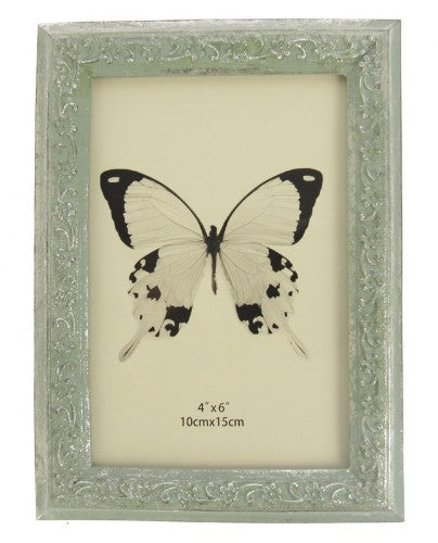 Photo Frame - Trailing Daisy Edge - Polyresin (Blue)
