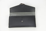 Wallet with Metal Feather (Black)