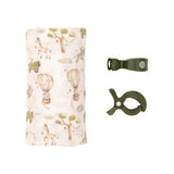Muslin & 2 Pram Peg Box Set - Monkey Carnival - All4Ella