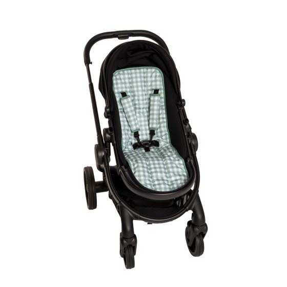 Pram Liner - Gingham Sage - All4Ella