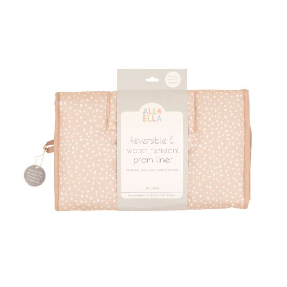 Pram Liner - Beige Dots - All4Ella