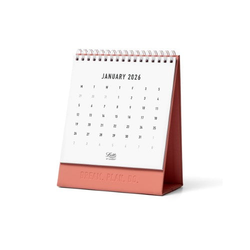 Letts of London Desk Calendar Conscious 150x180mm Clay 2026