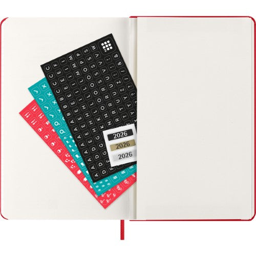 Moleskine Diary 12 Month Daily HC Large Scarlet Red 2026