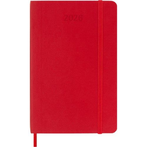 Moleskine Diary 12 Month Daily SC Pocket Scarlet Red 2026