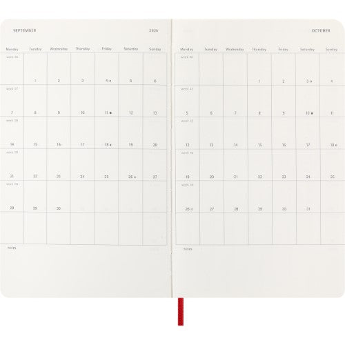 Moleskine Diary 12 Month Daily SC Large Scarlet Red 2026