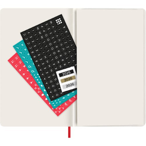 Moleskine Diary 12 Month Daily SC Large Scarlet Red 2026