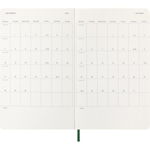 Moleskine Diary 12 Month Daily SC Large Myrtle Green 2026