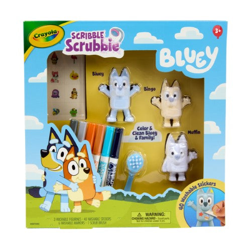 Crayola Scribble Scrubbies Bluey 3Pk Deluxe Combo Pack