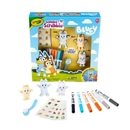 Crayola Scribble Scrubbies Bluey 3Pk Deluxe Combo Pack