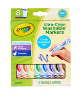 Crayola Young Kids UltraClean Washable Broadline Markers 8Pk
