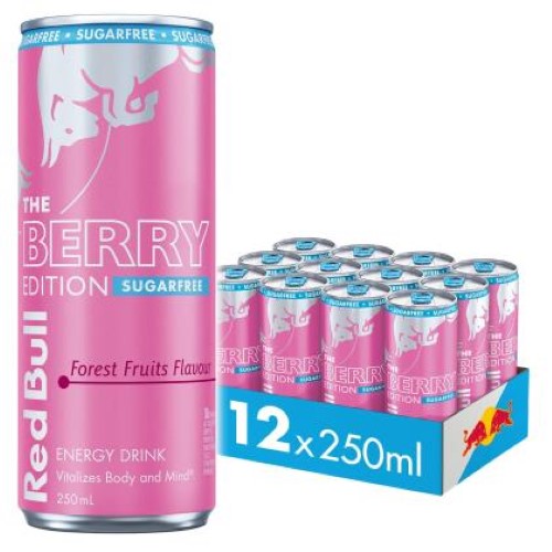 Redbull Red Bull Berry Sugar Free 250ml  - 12X250ML