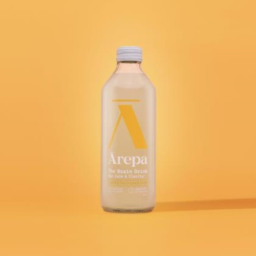 Arepa Drink Calm & Clarity Sparkling Lemon Yuzu & Vanilla Bottle  - 12X300ML