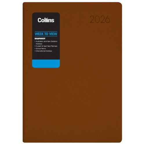 Collins Rhapsody A43 WTV Diary 2026 Cappuccino