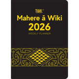 Tuhi Diary A43 Week to View Premium Mahere a Wiki Black & Gold 2026