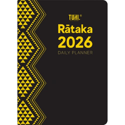 Tuhi Diary A41 Day Per Page Premium Rataka Black & Gold 2026