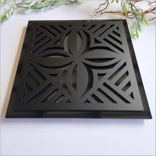 Art Square - 2 Tone Square Tapa 1 (Black ACM + Black Acrylic)