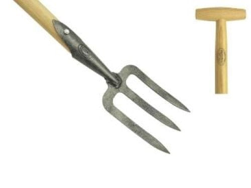 Dewit Handfork 3 Prong Ash T-Handle 800mm
