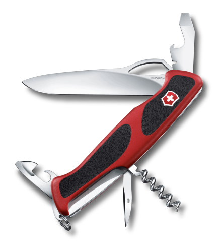 Swiss Pocket Knife - VICTORINOX SAK Ranger 61 W/Grip (Red/Black)