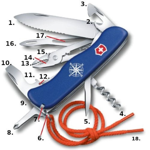 Swiss Pocket Knife - VICTORINOX SAK Skipper (Blue)
