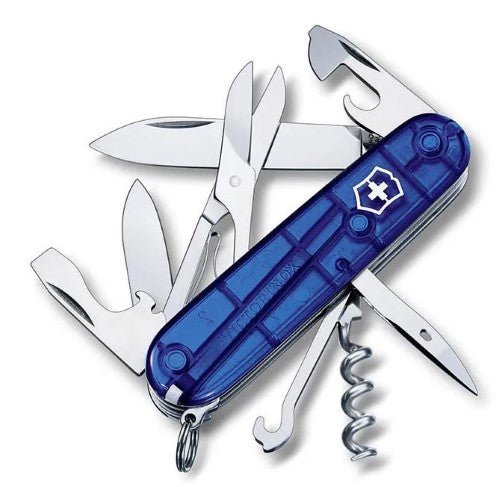 Swiss Pocket Knife - VICTORINOX SAK Climber (Blue Translucent)