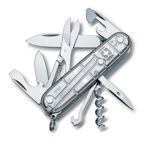 Swiss Pocket Knife - VICTORINOX SAK Climber (Silver Translucent)
