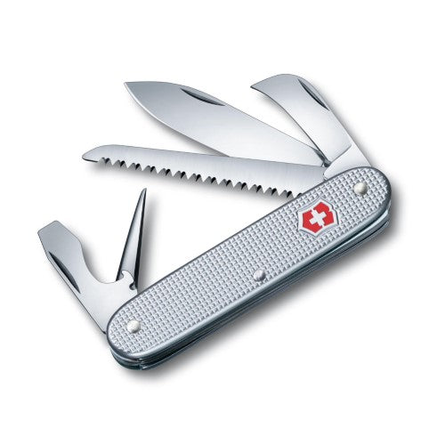 Swiss Pocket Knife - VICTORINOX SAK Swiss Army 7 Alox (Silver)