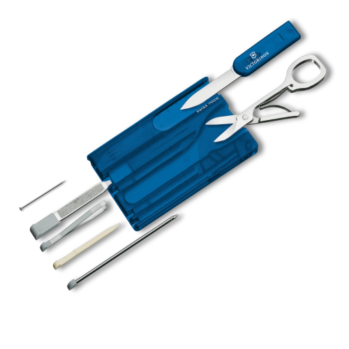 Swiss Card Classic - VICTORINOX SAK (Blue Translucent)