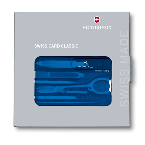 Swiss Card Classic - VICTORINOX SAK (Blue Translucent)