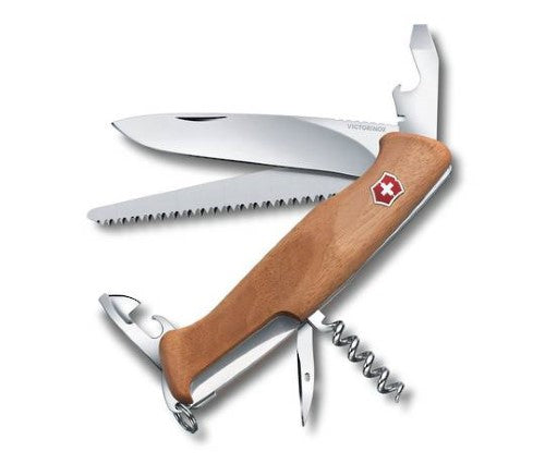 Swiss Pocket Knife - VICTORINOX SAK Ranger 55 Wood (Brown)