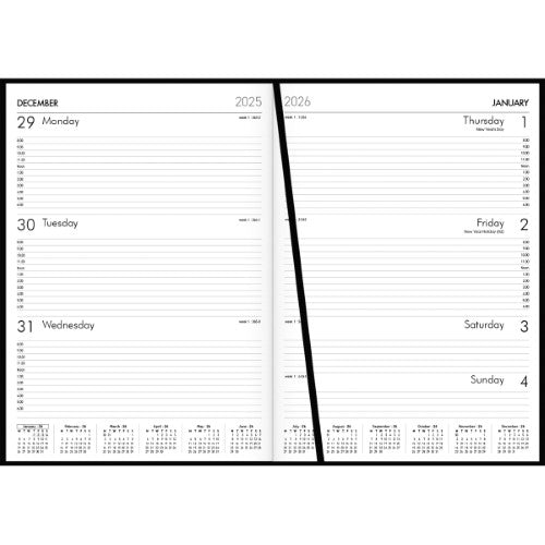 Windsor A43 WTV Diary Black 2026