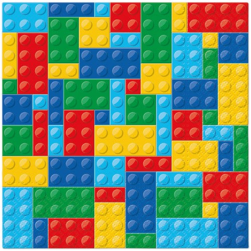 Napkins - PAW COLORFUL BRICKS 33 x 33cm (Pack of 20)