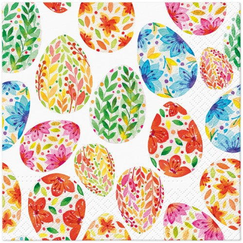 Napkins - PAW WATERCOLOUR EGGS 33 x 33cm (Pack of 20)