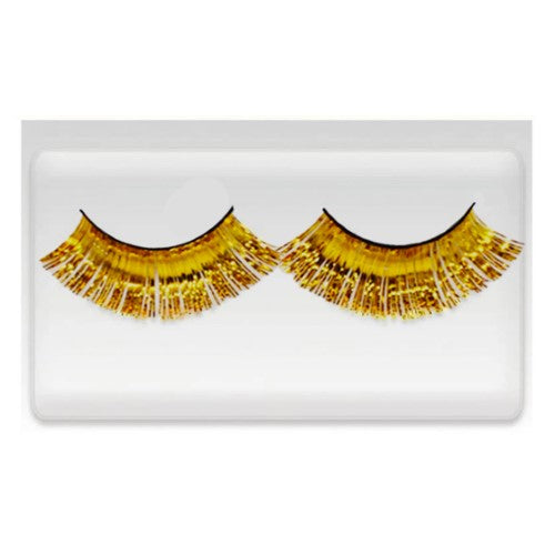 Costume Accessory  - Team Spirit Tinsel Eyelashes Gold 14+