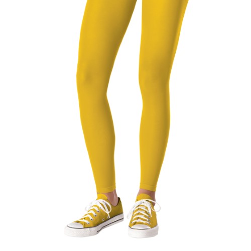 Costume Accessory  - Team Spirit Footless Tights Yellow 14+