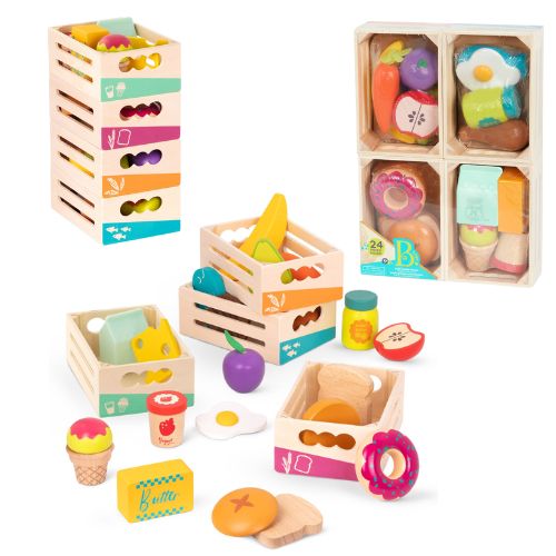 Playset - B. Wooden Little Foodie Groups (24pcs)