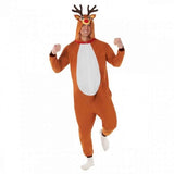 Costume Red Nosed Reindeer Onesie Adult Size Large