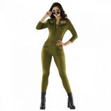 Costume Green Aviator Bodysuit Women's Size 12-14