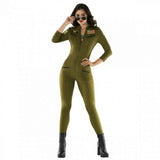 Costume Green Aviator Bodysuit Women's Size 20-22