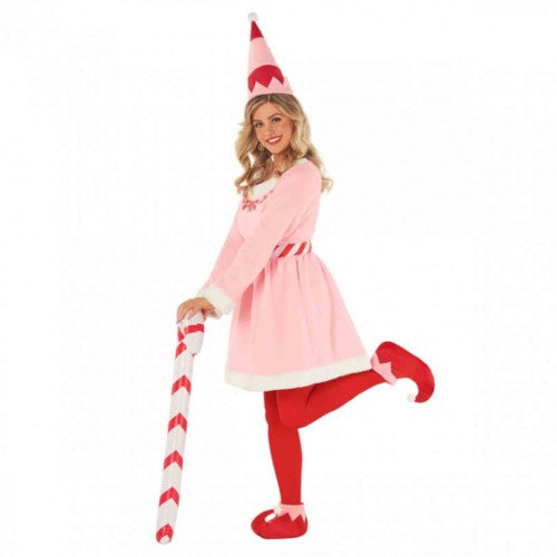 Costume Christmas Elf Pink Dress Women's Size 12-14